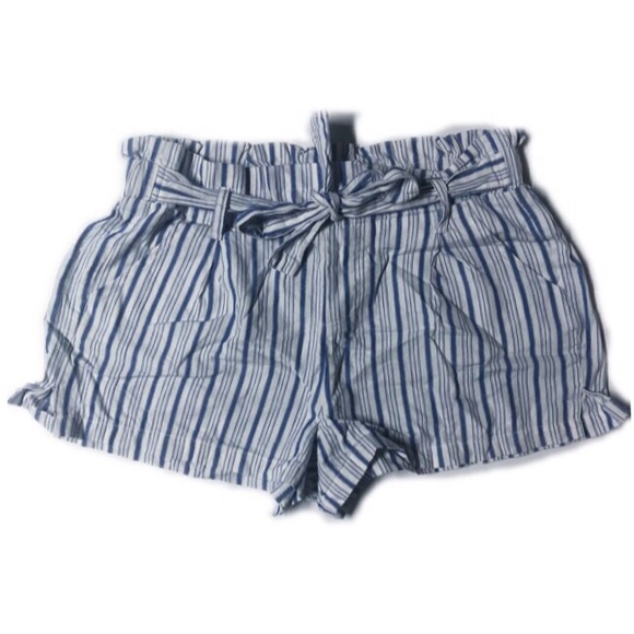 Harmony + Havoc Pants - Harmony + Havoc Paperbag Waist Stripe Beach Shorts